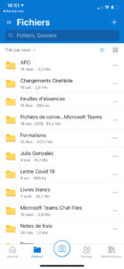 Application mobile Microsoft OneDrive