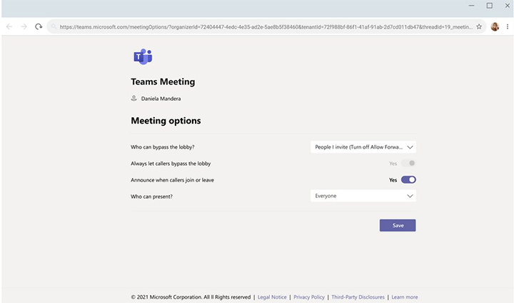 Invitations dans Microsoft Teams