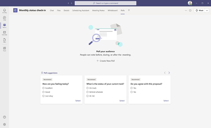 Sondage dans Microsoft Teams