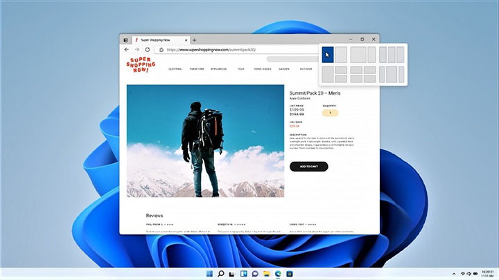 Snap Layout dans Windows 11