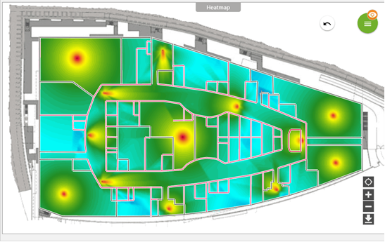 Exemple de plan d'implantation des bornes d'accès Wi-Fi